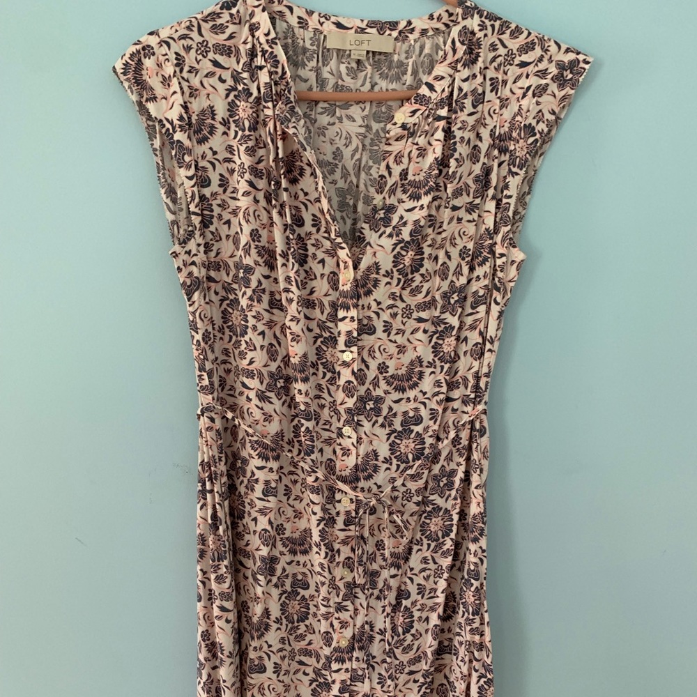 Shirtdress with cap sleeve